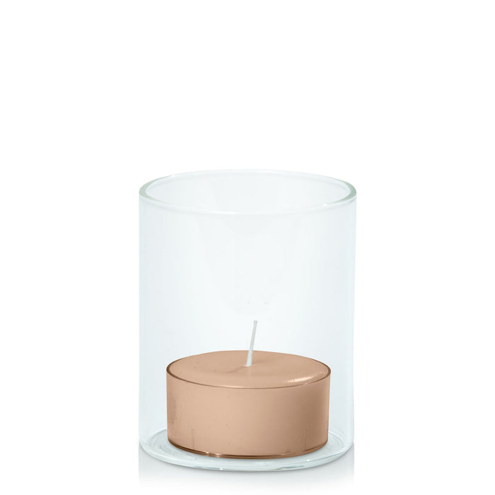 Latte Tealight in 5.8cm x 7cm Glass - Set of 96