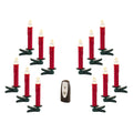 LED Clip On Taper Candle 6.5" H Set/24