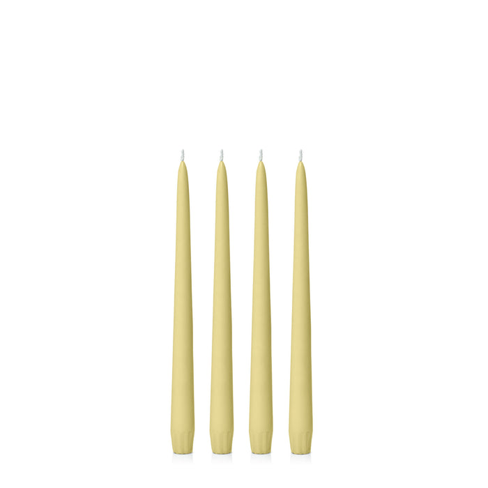Lemon 25cm Taper Candles Pack of 4