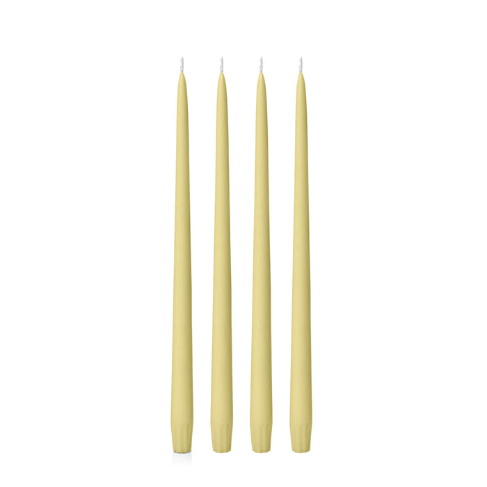 Lemon 35cm Taper Candles Pack of 4