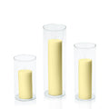 Lemon 5cm Pillar in 8cm Glass, Med - Set of 6
