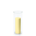 Lemon 5cm x 15cm Pillar in 8cm x 20cm Glass Pack of 1