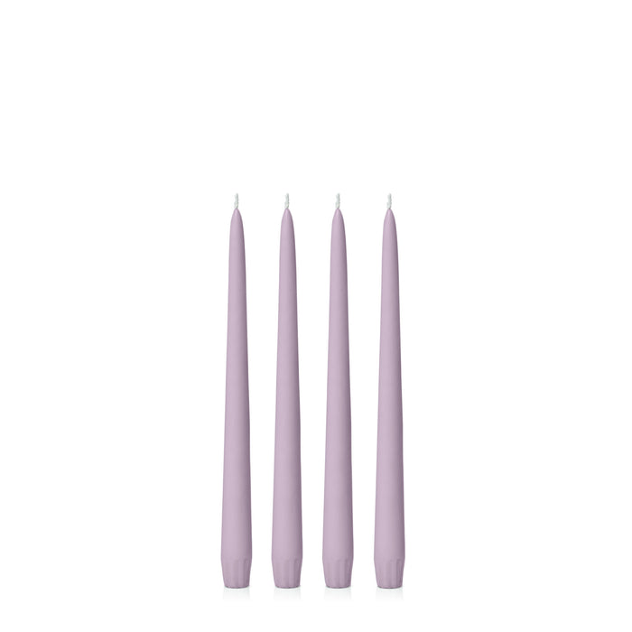 Lilac 25cm Taper Candles Pack of 4