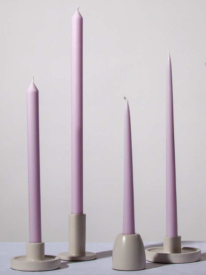 Lilac 35cm Taper Candles