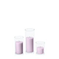 Lilac 5cm Pillar in 5.8cm Glass, Sm - Set of 6