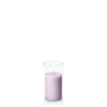 Lilac 5cm x 7.5cm Pillar in 5.8cm x 12cm Glass Pack of 1