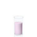 Lilac 7cm x 10cm Pillar in 8cm x 15cm Glass Pack of 1