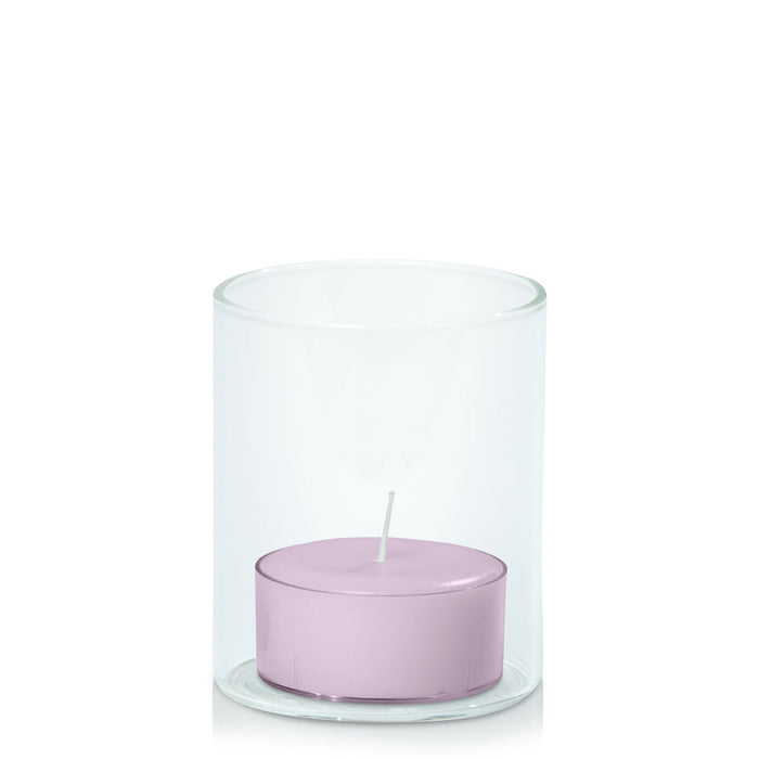 Lilac Tealight in 5.8cm x 7cm Glass - Set of 96