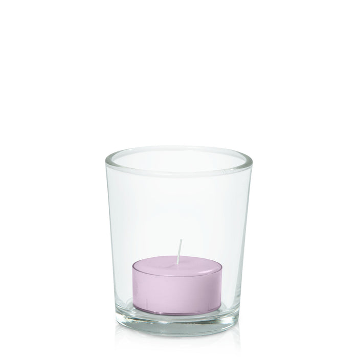 Lilac Tealight in Glass Votive Pack Pack of 24