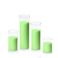 Lime 7cm Pillar in 8cm Glass, Sm - Set of 6