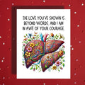 Liver Donor Thank You Card Organ Donor Appreciation Transplant Thank You