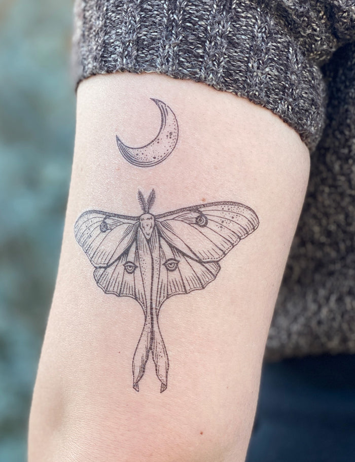 Luna Moth Temporary Tattoo