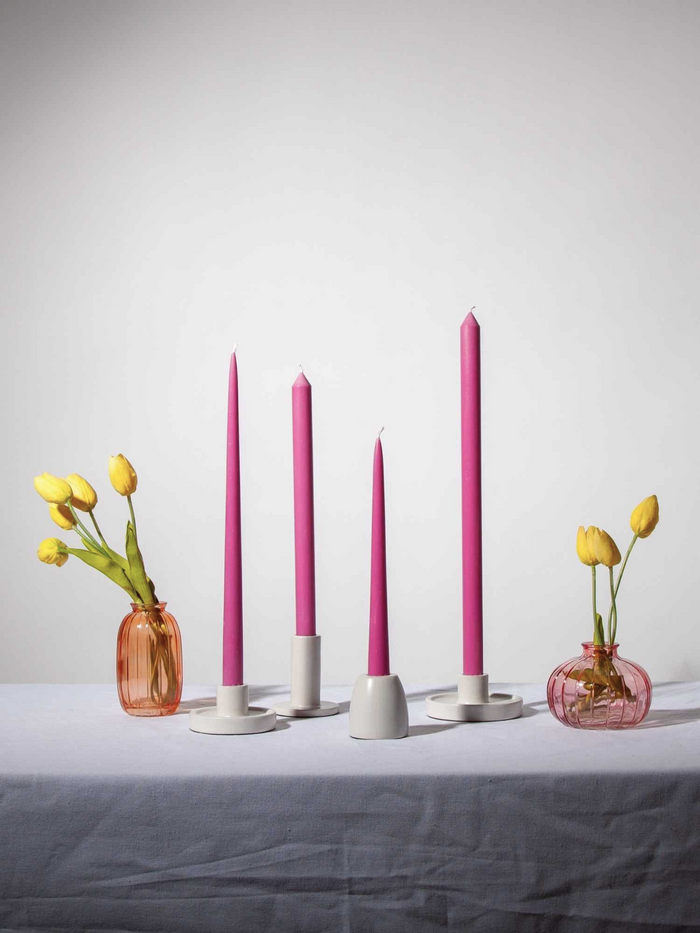 Magenta 35cm Taper Candles