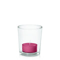Magenta Tealight in Glass Votive Pack Pack of 24