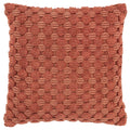 MAGNUSSEN BURNT ORANGE STRIPE PATTERNED SOLID MODERN INDUSTRIAL THROW PILLOW