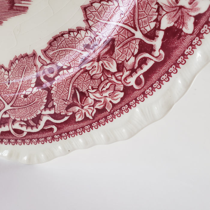 Mason's Patent Ironstone Red Transferware Plate VISTA 10 1/2" England