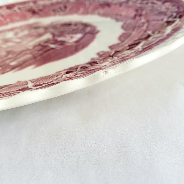 Mason's Patent Ironstone Red Transferware Plate VISTA 10 1/2" England