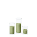 Matcha 5cm Pillar in 5.8cm Glass, Sm - Set of 6
