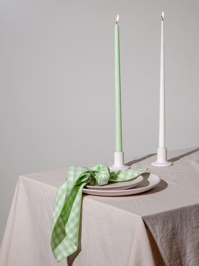 Matcha Gingham Organic Cotton Napkin