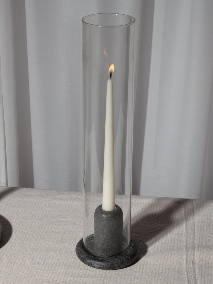 Midnight Black Valentina Marble Pillar Plate
