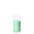 Mint Green 7cm x 10cm Pillar in 8cm x 15cm Glass Pack of 1