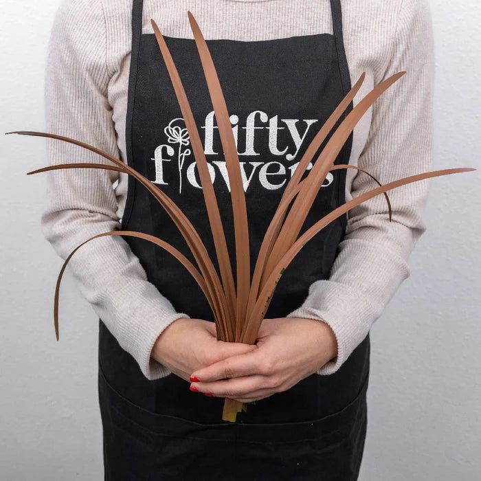 Mocha Mousse Lily Grass Greenery Apron - Image