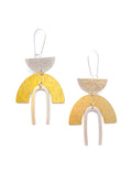 Modern Shapes Mixed Metal Earrings