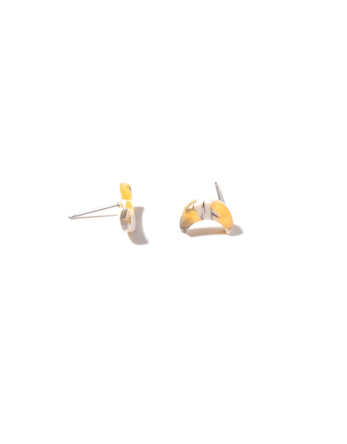 Moon Resin Stud Earrings