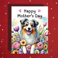 Mother's Day Card, Customizable: Australian Shepherd Dog