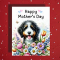 Mother's Day Card, Customizable: Bernedoodle Dog