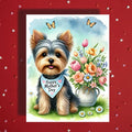 Mother's Day Card: Yorkshire Terrier Dog with Bandana