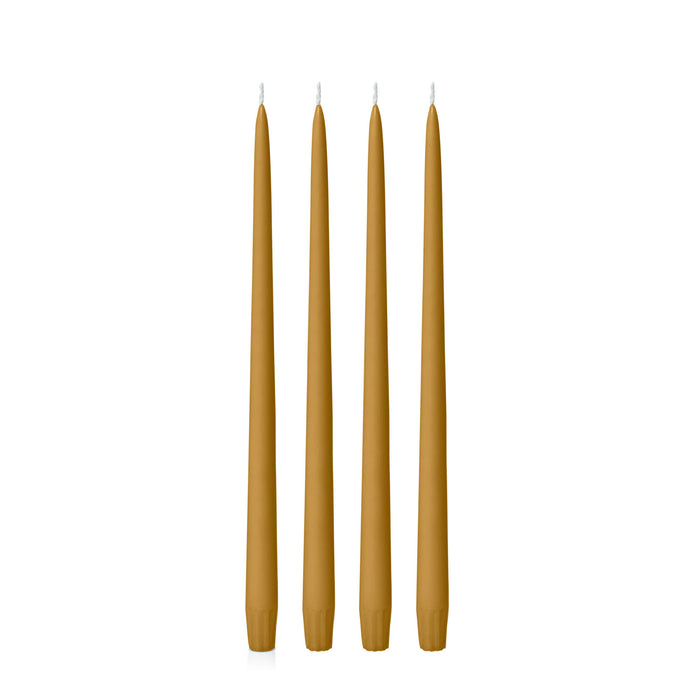 Mustard 35cm Taper Candles Pack of 4