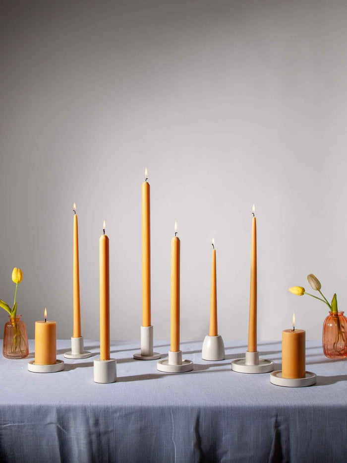Mustard 40cm Dinner Candles Pack of 4