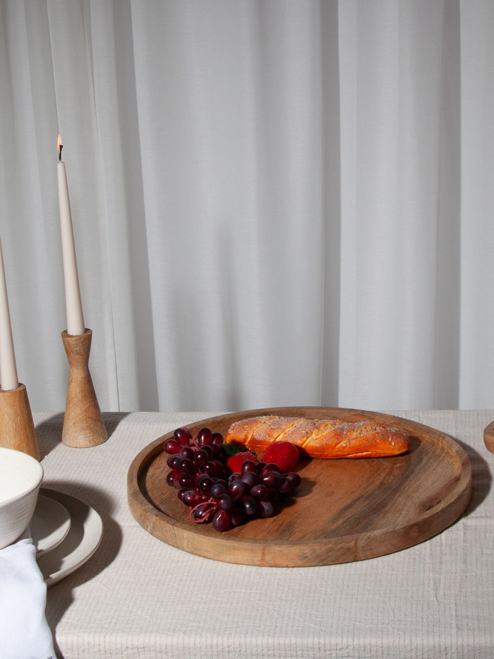 Natural Wood Hunter Round Wooden Tray