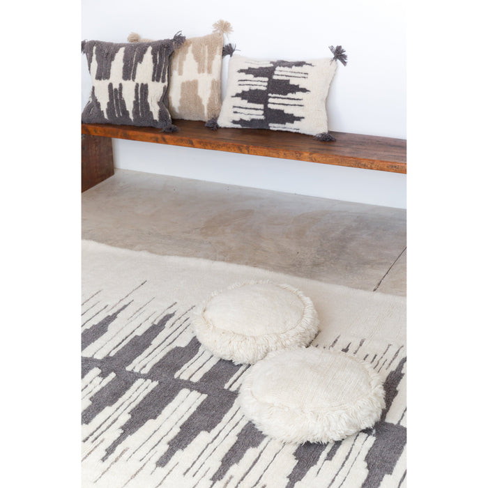 Nomad Zagros Natural-Grey Cushion - Rugs by Roo