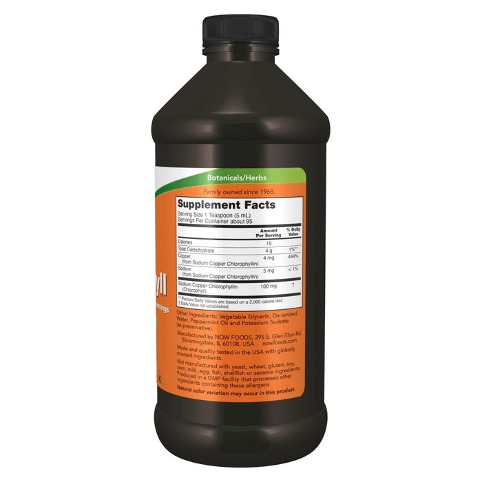 Now Foods Liquid Chlorophyll 16oz - 2644 - The Oasis of Health
