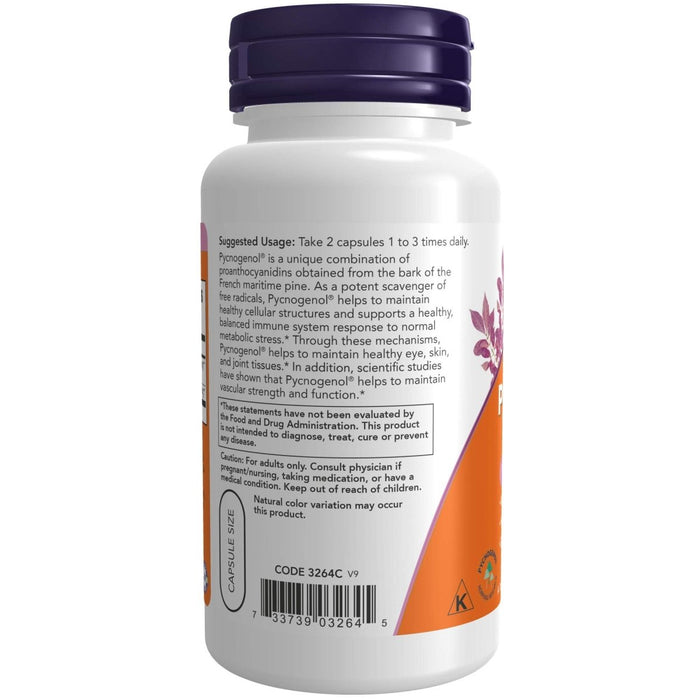 Now Foods Pycnogenol 30mg 60 Vcaps - 3264 - The Oasis of Health