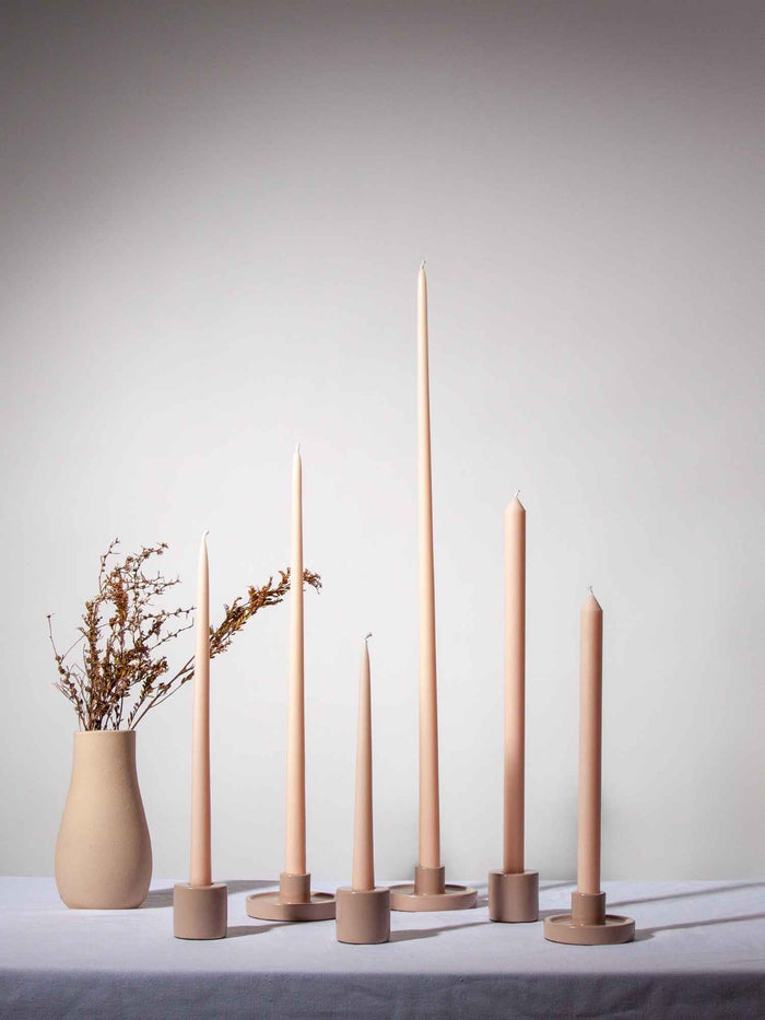 Nude 40cm Dinner Candles Pack of 4