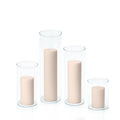 Nude 5cm Pillar in 8cm Glass Set - Sm Pack of 1