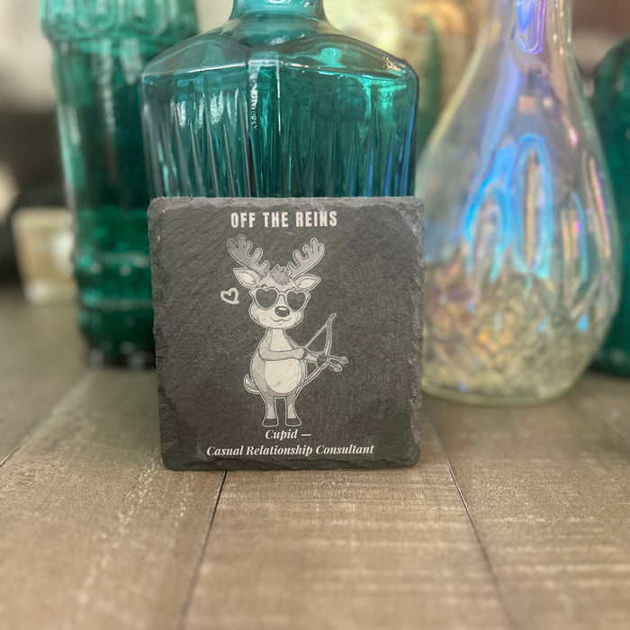 OFF THE REIGNS — CUPID CASUAL RELATIONSHIP CONSULTANT | SLATE COASTER 2-PACK