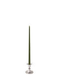Olive 45cm Taper Candles with Small Antique Silver Eloise Candle Holders - Set of 6 Pack of 6