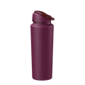KeepCup Ora Bottle 700ml in Mulberry, a deep plum-coloured reusable stainless steel bottle with flip-top lid, shown upright against a white background.