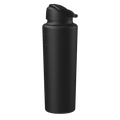 KeepCup Ora Bottle in Black, 950ml capacity, shown at a slight angle against a white background, featuring a matte black finish, flip-top lid, and embossed logo on the upper body.