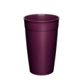 KeepCup Original Plastic Cup Base in Burgundy, L 16oz, shown from a front angle against a white background, displaying the tapered reusable cup with a matte finish and measurement marking visible near the rim.