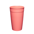 KeepCup Original Plastic Cup Base in Clay, a soft coral-pink reusable cup shown from a front angle against a white background, featuring the 16oz/454ml capacity marking embossed near the base.