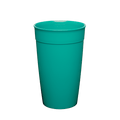 KeepCup Original Plastic Cup Base in Green Jade, L 16oz, shown upright against a plain white background, displaying the teal-coloured reusable cup with rolled rim and subtle measurement markings near the top.