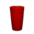 KeepCup Original Plastic Cup Base in Tomato Red, L 16oz/454ml size, shown upright against a white background displaying the tapered reusable cup design with characteristic rim detail.