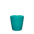 Original Plastic Cup Base in Teal Green, S 8oz size, shown from a front angle against a white background, displaying the tapered reusable cup base with rim detail and measurement markings visible inside.