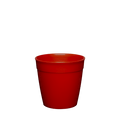 KeepCup Original Plastic Cup Base in Tomato Red, S 8oz size, shown from a front angle against a white background, displaying the tapered shape and measurement marking inside the rim.