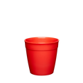 Original Plastic Cup Base in Vibrant Red, S 8oz size, shown against a white background. The tapered reusable cup base features a rolled rim and embossed 8oz/227ml measurement marking.